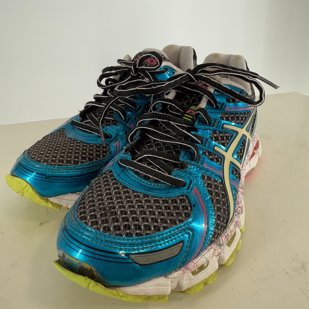 Asics Gel Kayano 19‎ #T392N Multicolor Mesh Running Sneaker Shoes Size 8.5